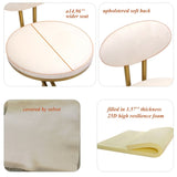 Round Bar Stool Armless Velvet Barstools with Back Set of 2 Upholstered Counter Chair for Dining W1757P167860