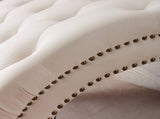 Classical Velvet Recliner Chair with Button Tufting & Silver Nailhead Trim - Vintage Style Lounge W2795P479253