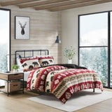 King/Cal King Print Sherpa Comforter Set B035100528