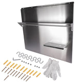 Range Backsplash Shelf 36 x30.7 Inch Range Hood Wall Shield for Range Hood Stainless Backsplash 57281407