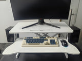 32 Inch Desk Converter, Height Adjustable Sit to Stand Riser, Dual Monitor and Laptop Workstation 64781257