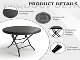 31.5" Round Folding Table, HDPE Cocktail & Bistro Table, Tool-Free Setup, Foldable for Outdoor 99947278