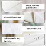 71 x 31 Inch White Massage Bed Warmer Heating Pad with 5 Heat Settings Machine Washable Design 59519668