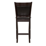 Black and Espresso Upholstered Counter Height Stools B062P145485