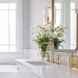 8 in. Widespread Double Handle Bathroom Faucet with Pop Up Drain in Brushed Gold W122459286