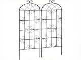 2 Pack 71 x 20 in Rustproof Metal Garden Trellis for Climbing Plants, Decorative Support for Roses, 33965153