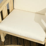 Patio Furniture Set, Wood Outdoor Patio Chair with Ottoman, 2 Piece Cushioned Outdoor Lounge Chair, W2225142509