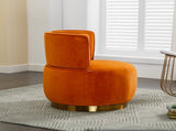 COOLMORE 360 Degree Swivel Cuddle Barrel Accent Sofa Chairs, Round Armchairs with Wide Upholstered, W395102774