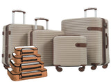 4 Piece Luggage Set Suitcase Set, ABS Hard Shell Lightweight Expandable Travel Luggage with 4 98463215