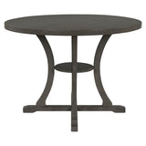5-Piece Round Dining Table and Set with Special-shaped Legs and an Exquisitely Designed Hollow 25692411