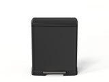 Black 17 Gallons Pedal Trash Can with Soft Close Lid, Removable Inner Bucket & Detachable Wheels, 74963534
