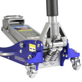 ZNTS Hydraulic Low Profile Aluminum and Steel Racing Floor Jack with Dual Piston Quick Lift Pump, 1.5 Ton 12241007