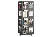 4-Tier All-Steel Rotating Bookshelf with 360&deg Wheels, Large Size Sturdy & Spacious Book Rack, New W1779P305250