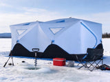 8-Person Pop-Up Ice Fishing Shelter, Insulated Ice Shanty Tent with 2 Doors & Carry Bag 28432417