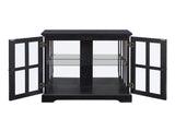 LED Curio Display Cabinet, Antique Display Cabinet with Adjustable Shelves, Retro Design Quality 02623610