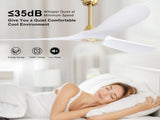 60 Inch Indoor Modern ABS Smart Ceiling Fan With 6 Speed Remote Control Reversible DC Motor For W934P146055