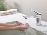 Chrome Single Hole Bathroom Faucet,Laundry Vanity Sink Faucet with Two 3/8" HosesUnable ship on 69989945