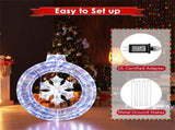 33 Inch Lighted Snowflake Wreath Christmas Decoration 68465668