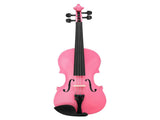 New 1/4 Acoustic Violin Case Bow Rosin Pink 33349764