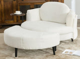 42.5" Single sofa chair,One-piece side table,With Cresent-Shaped footstool,Movable W1628P256787