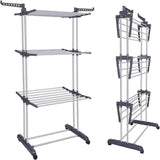Clothes Drying Rack, Oversized 4-Tier Foldable Stainless Steel Drying Rack Clothing, 36130583