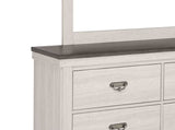 1pc Farmhouse Style Six Drawer Dresser Beige Finish Rustic Bedroom Solid Wood Wooden Furniture B011P234275