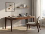 Solid Wood Desk with Drawers, Standing Desk with Smooth Edges, Home Office Desk for Small Spaces, 41863372