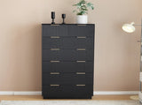 Black P2 Particle Board and Density Board 7241141cm Wavy Pattern Drawer Front Six-Level Seven-Drawer 52145861