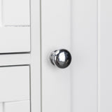 Single Door Bathroom Storage Cabinet with 4 Drawers White 06676375