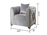 Velencia Modern Style Chair in Silver B009139138
