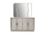 Eternity Traditional Style 6- Drawer Dresser Made with Woodand Gold Accents in Beige B009P291905