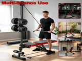 Multi-Functional Weight Bench with Pulley System and Adjustable Backrest 18864909