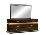 Modern Style 6- Drawer Dresser Made with Wood in Brown B009P155280