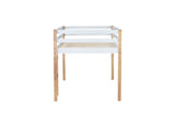 Solid Wooden, Rubber Wooden Twin Loft Bed with Ladder, Bed Platform of Strengthened W504P233031