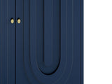 Modern Blue Lacquered 4 Door Wooden Cabinet Sideboard Buffet Server Cabinet Storage Cabinet, for W1435133313