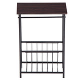 (37 x 20 x 55)cm Multifunctional Bathroom Table / Interior Side Table Tissue Magazine Rack Dark 63834755