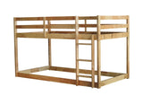 ZNTS Solid Wooden, Solid Rubber Wooden Twin over Twin Loft Bed with Ladder, with Bed Platform of W504P191673