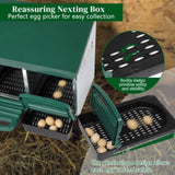 ZNTS 2 Compartment Roll Out Nesting Box with Plastic Basket, Egg Nest Box Laying Box Hens 49949210