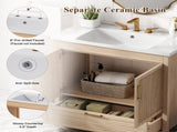 36 Inch Freestanding Bathroom Vanity Cabinet with Sink, 2 Soft Close Doors & Full Extension Drawer, N817P472976N