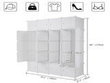 20 Cube Organizer Stackable Plastic Cube Storage Shelves Design Multifunctional Modular Closet 09173751