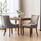 A&A Furniture, Ultra Side Dining Chair, Thickened fabric chairs with neutrally toned solid wood W1143P154099
