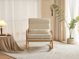 100*65*101cm High Back Belt Waist Pillow Log Color Solid Wood Armrest Backrest Seat Frame Iron Frame 98571853