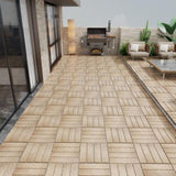 Patio Floor Tiles Pack of 22 WPC Wood-Plastic Composite Patio Deck Tiles DIY Interlocking Decking W206P201290