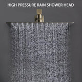 12 Inch Bathroom Rain Shower Combo Set With Hand Shower W121749879