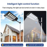 ZNTS Outdoor Commercial LED Solar Street Light IP67 Dusk-to-Dawn Road Lamp 98608039