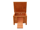 20" Wooden Waterproof Rabbit Hutch Pet Bunny Small Animal House Habitat Natural Wood Color 60195219
