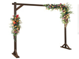 7.2FT Wooden Wedding Arch, Square Wood Arch Wedding Arbor Backdrop Stand for Indoor Outdoor Ceremony 28767367