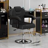 ZNTS Classic Reclining barber Chair Salon Chair for Hair Stylist with Heavy Duty Hydraulic Pump, 360&deg; WF318104BAA