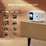 DBPOWER 5G WiFi Mini Bluetooth Projector 4K Support, 300 ANSI HD 1080P Portable Video Projector, 12804952