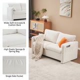 003-Modern Loveseat Sofa 2-Seater - Plush Chenille Fabric Couch with High-Density Foam Cushions, 60" W2636P232358